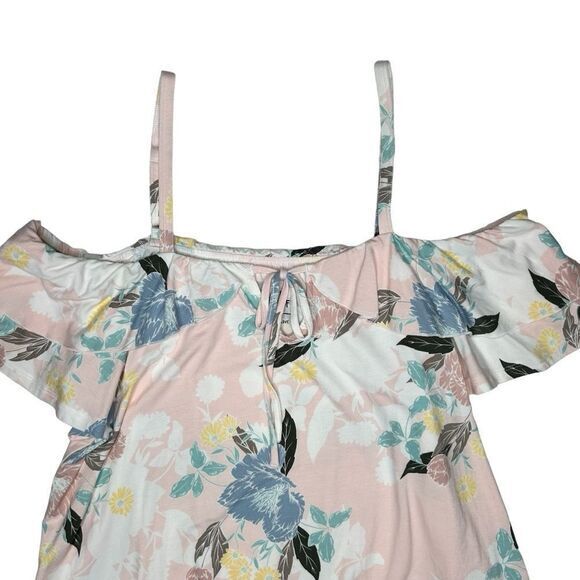 Torrid super‎ Soft Knit Floral cold shoulder size 00 NWT - Picture 7 of 14